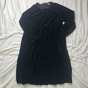 Black Velvet Girls Dress New Without Tags